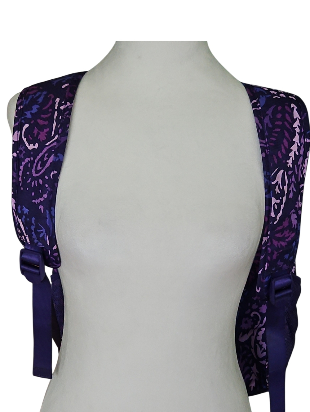 Vera Bradley Purple Paisley Print Campus Backpack with Coin Purse - Picture 3 of 7
